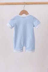 Blue Jack-O-Lantern  Applique Romper