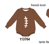 Brown Football French Knot Bubble