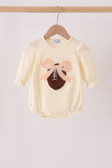 Cream Football French Knot Bubble