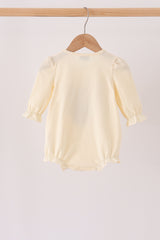 Cream Football French Knot Bubble