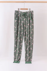 Green Mallard Bamboo Dad Pants