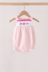 Pink Castle Embroidery Jacquard Bubble