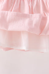 Pink Castle Embroidery Jacquard Pants Set