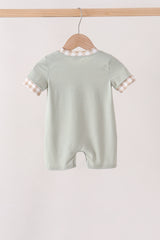 Green Scarecrow Embroidery Romper