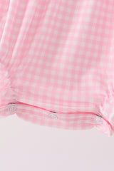 Pink Puppy Pumpkin Applique Bow Bubble