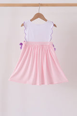 Pink Puppy Pumpkin Applique Dress
