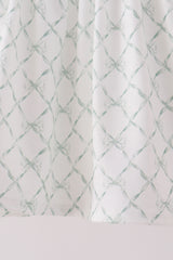 Sage pumpkin embroidery bow ruffle bloomer set