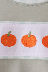 Sage pumpkin embroidery bubble