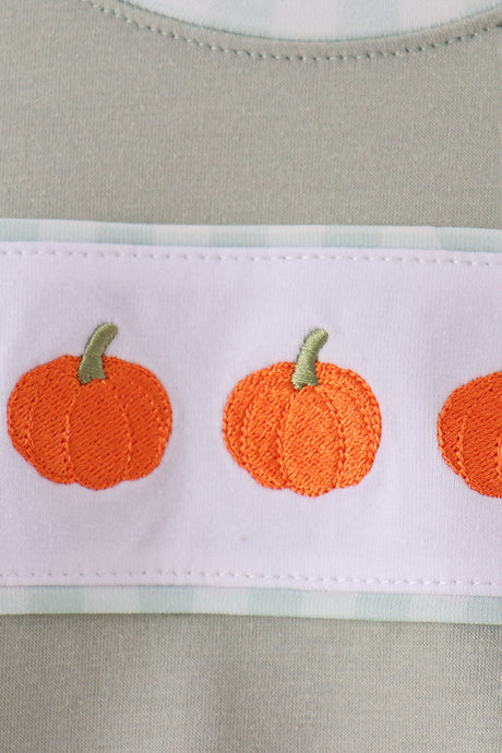 Sage pumpkin embroidery bubble