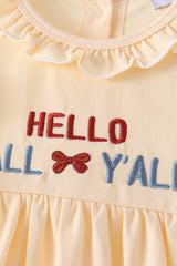 Hallo Fall Y'ALL Pumpkin Ruffle Bloomer Set