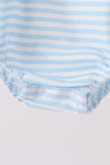 Blue Football Applique Bubble