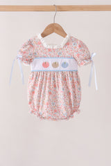 Pink Pumpkin Floral Embroidery Bubble
