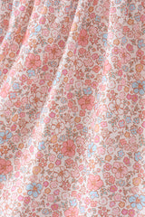 Pink Pumpkin Floral Embroidery Dress