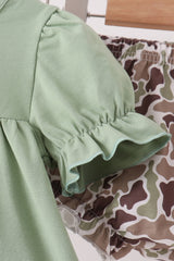 Camo Pumpkin Applique Bloomer Set