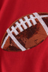 Maroon football sequin bubble