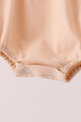 Khaki pumpkin applique bubble