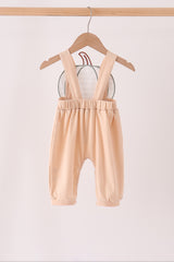 Khaki pumpkin applique romper
