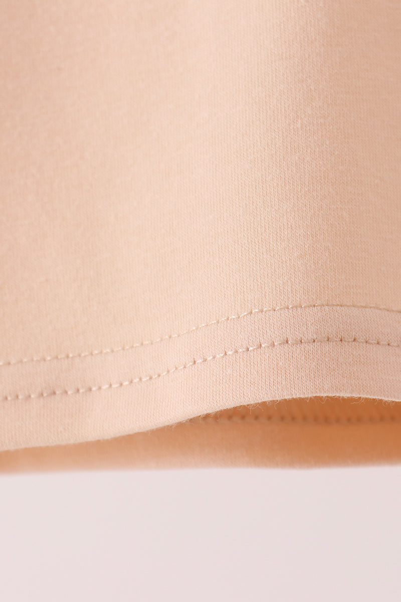 Khaki pumpkin applique top