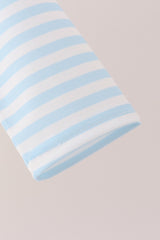 Blue airplane embroidery stripe vest set