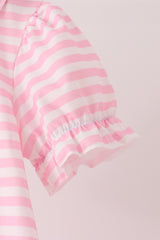 Pink football sequin stripe dress