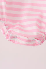 Pink football sequin stripe bubble