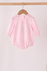 Pink football sequin stripe bubble