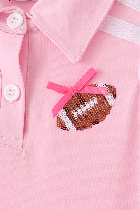 Pink football sequin dress