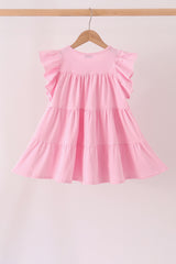 Pink football sequin tiered dress