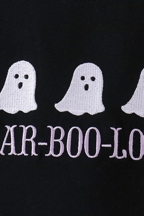Black Ghost Embroidery Top