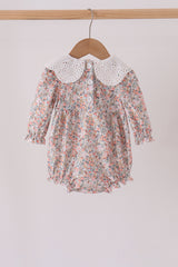 Floral smocked lace bubble