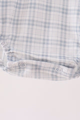 Teal pocket plaid bubble