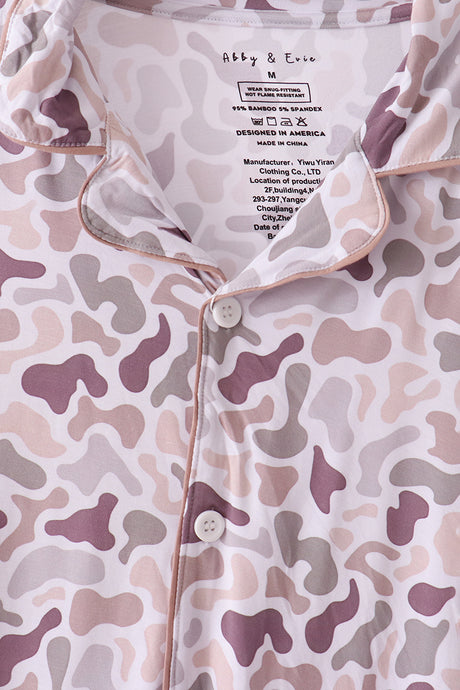 Camouflage bamboo mom pajama set