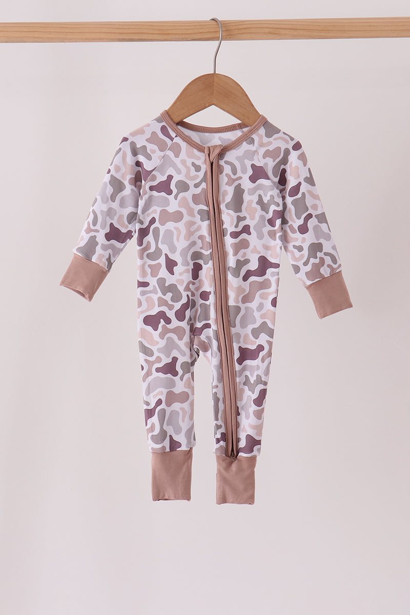 Camouflage bamboo romper