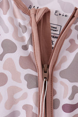 Camouflage bamboo romper