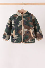 Forest camouflage fleece jacket