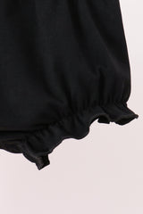 Pink Ghost Embroidery Ruffle Bloomer Set