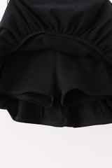 Pink Ghost Embroidery Ruffle Skorts Set