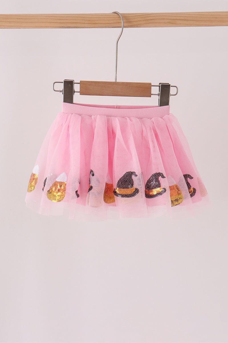 Pink candy sequin tutu skirts