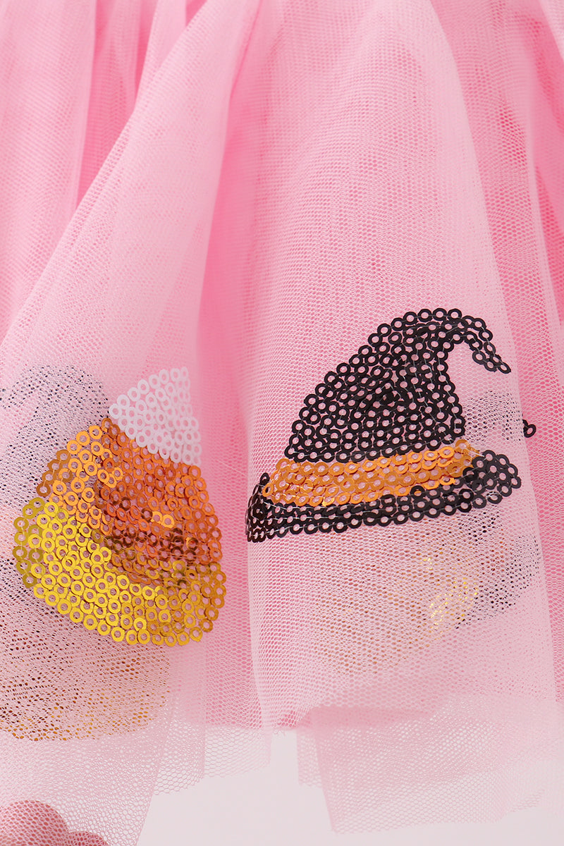 Pink candy sequin tutu skirts