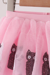 Pink ghost sequin tutu skirts