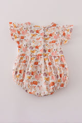 Beige french knot ruffle bubble