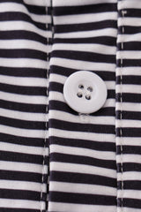 Navy stripe football embroidery button down shirt