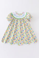 [MISSPELL DADDDY] Floral print daddy's girl embroidery dress