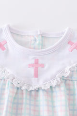 Cross embroidery girl bubble