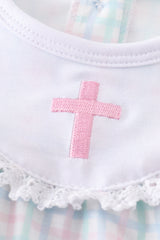 Cross embroidery girl bubble