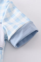 Easter plaid cross embroidery boy bubble