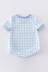 Easter plaid cross embroidery boy bubble