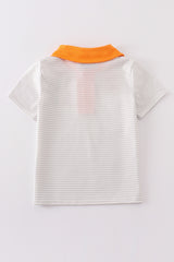 Crayon stripe print embroidery boy shirt