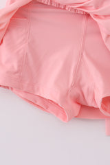 Light pink girl's flowy sports shorts