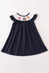 Navy AU tiger embroidery girl dress